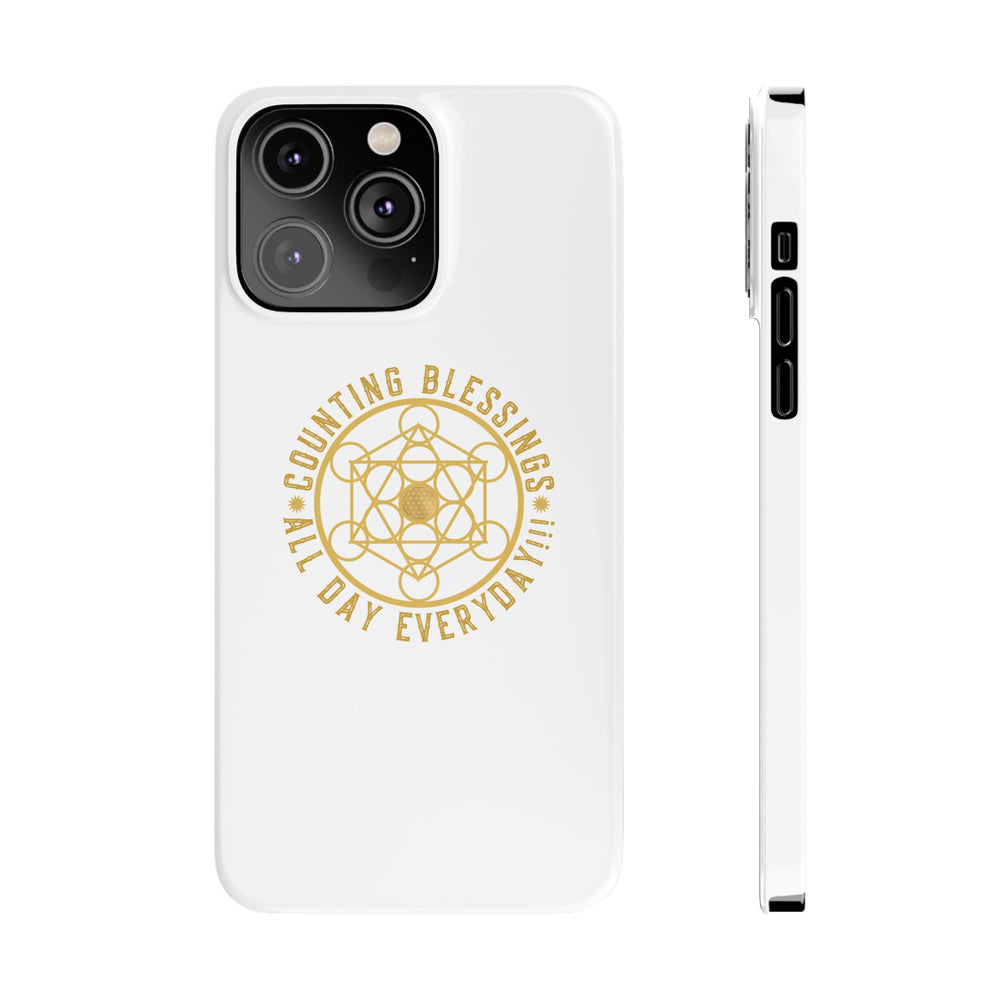 Copy of COUNTING BLESSINGS ALL DAY EVERYDAY!!! - Slim Phone Cases, Case-Mate - YELLOW