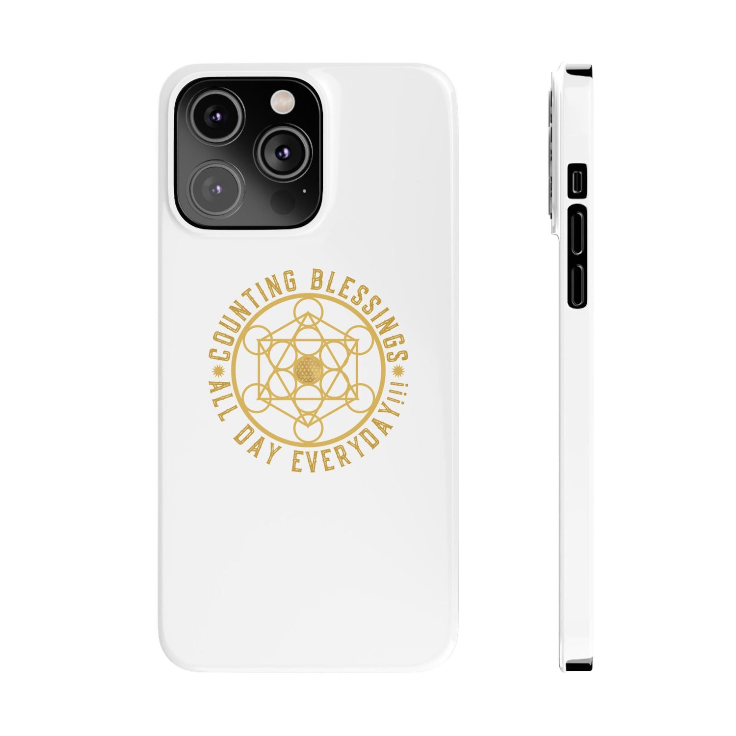 Copy of COUNTING BLESSINGS ALL DAY EVERYDAY!!! - Slim Phone Cases, Case-Mate - YELLOW