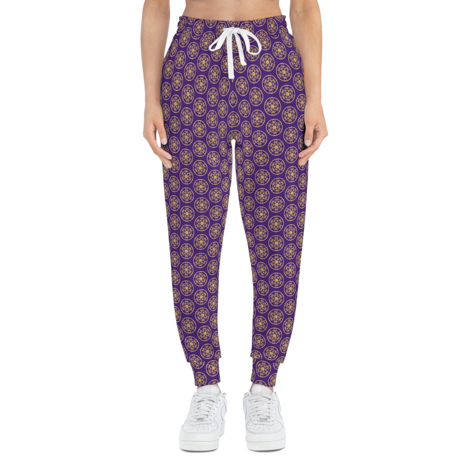 DYNYSTY - Women's Athletic Joggers (AOP) - Purple