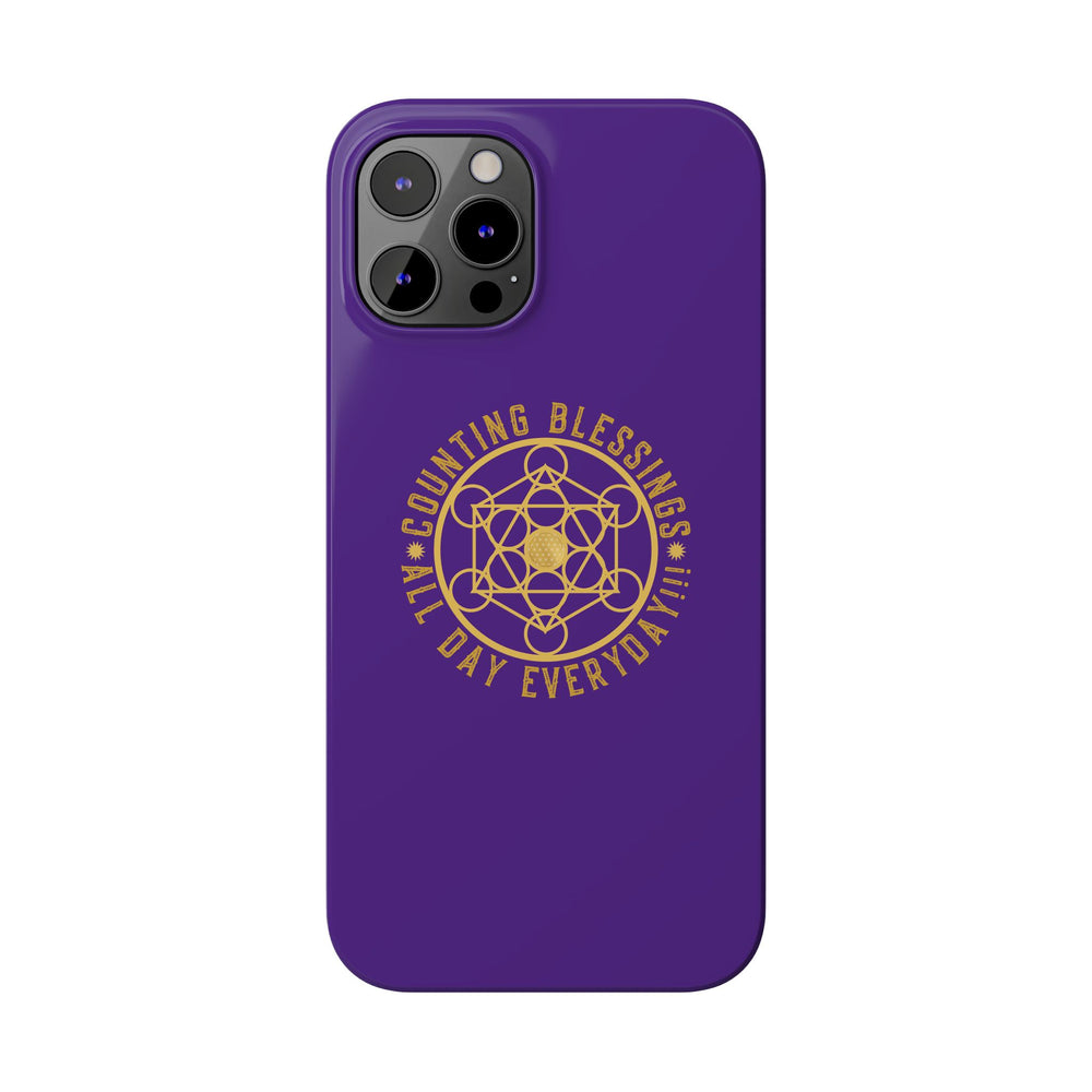 COUNTING BLESSINGS ALL DAY EVERYDAY!!! - Slim Phone Cases, Case-Mate - PURPLE