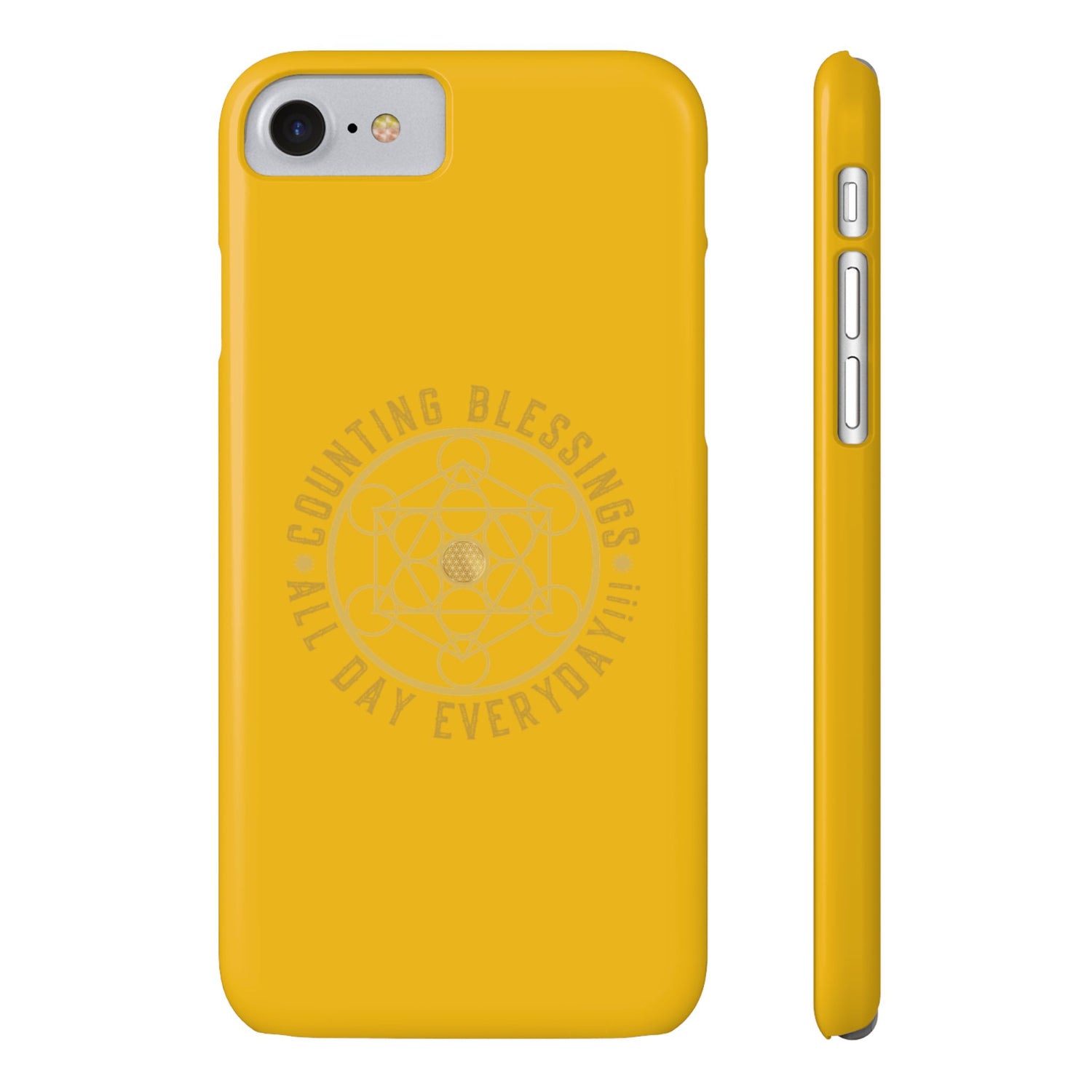 COUNTING BLESSINGS ALL DAY EVERYDAY!!! - Slim Phone Cases, Case-Mate - YELLOW