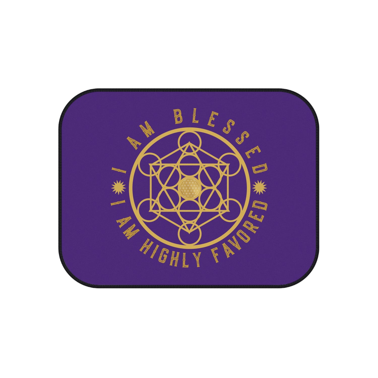 I AM BLESSED I AM HIGHLY FAVORED - Car Mats (Set of 4) - Purple