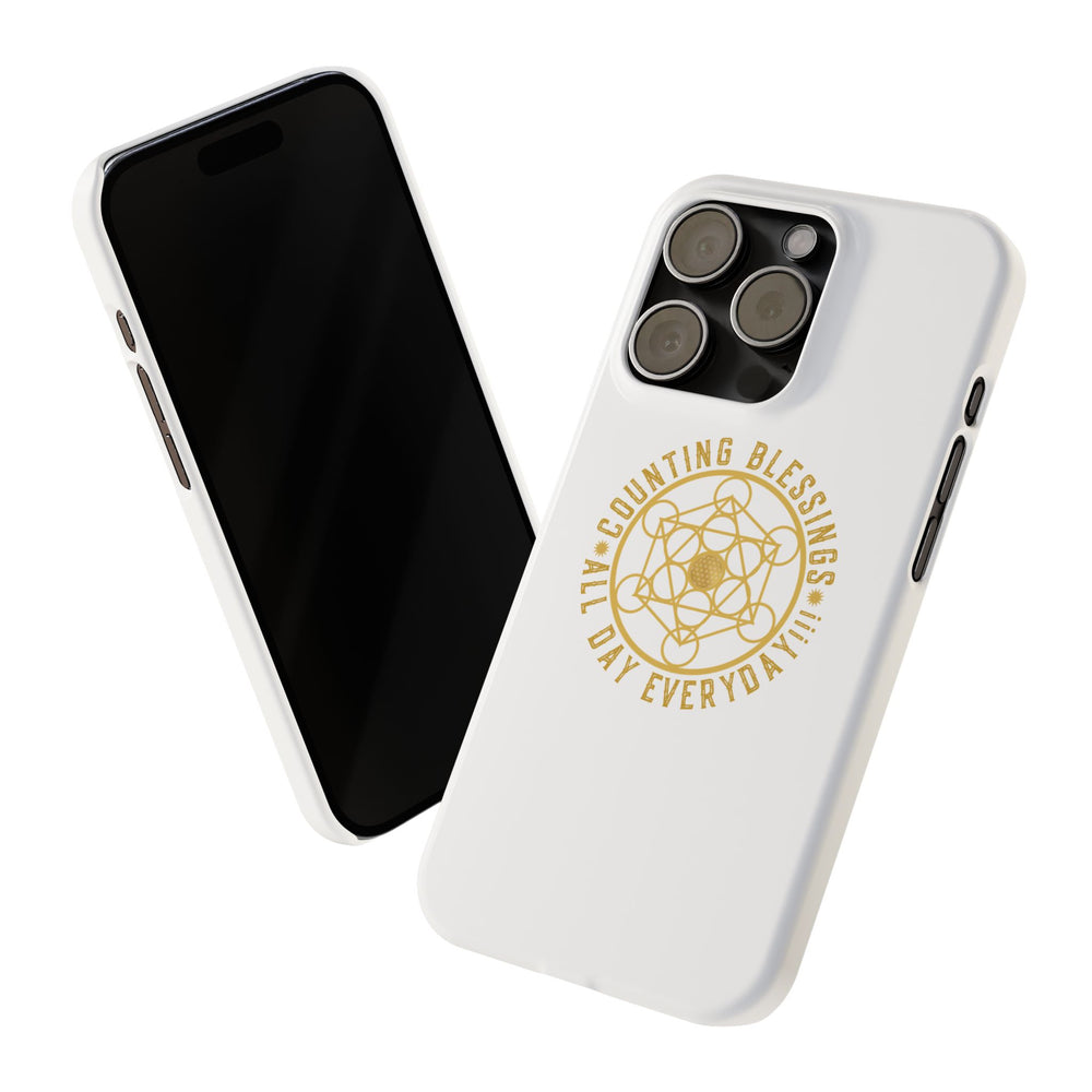 Copy of COUNTING BLESSINGS ALL DAY EVERYDAY!!! - Slim Phone Cases, Case-Mate - YELLOW