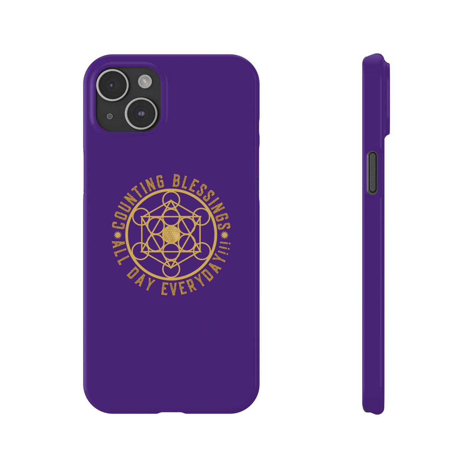 COUNTING BLESSINGS ALL DAY EVERYDAY!!! - Slim Phone Cases, Case-Mate - PURPLE