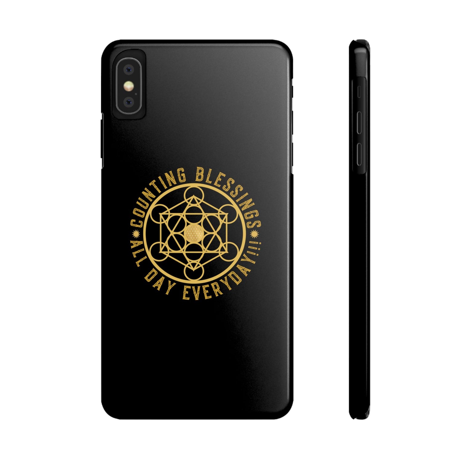 COUNTING BLESSINGS ALL DAY EVERYDAY!!! - Slim Phone Cases, Case-Mate - Black