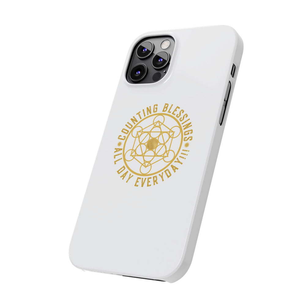 Copy of COUNTING BLESSINGS ALL DAY EVERYDAY!!! - Slim Phone Cases, Case-Mate - YELLOW