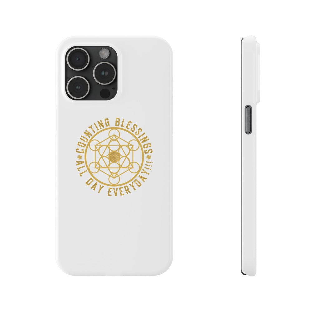 Copy of COUNTING BLESSINGS ALL DAY EVERYDAY!!! - Slim Phone Cases, Case-Mate - YELLOW