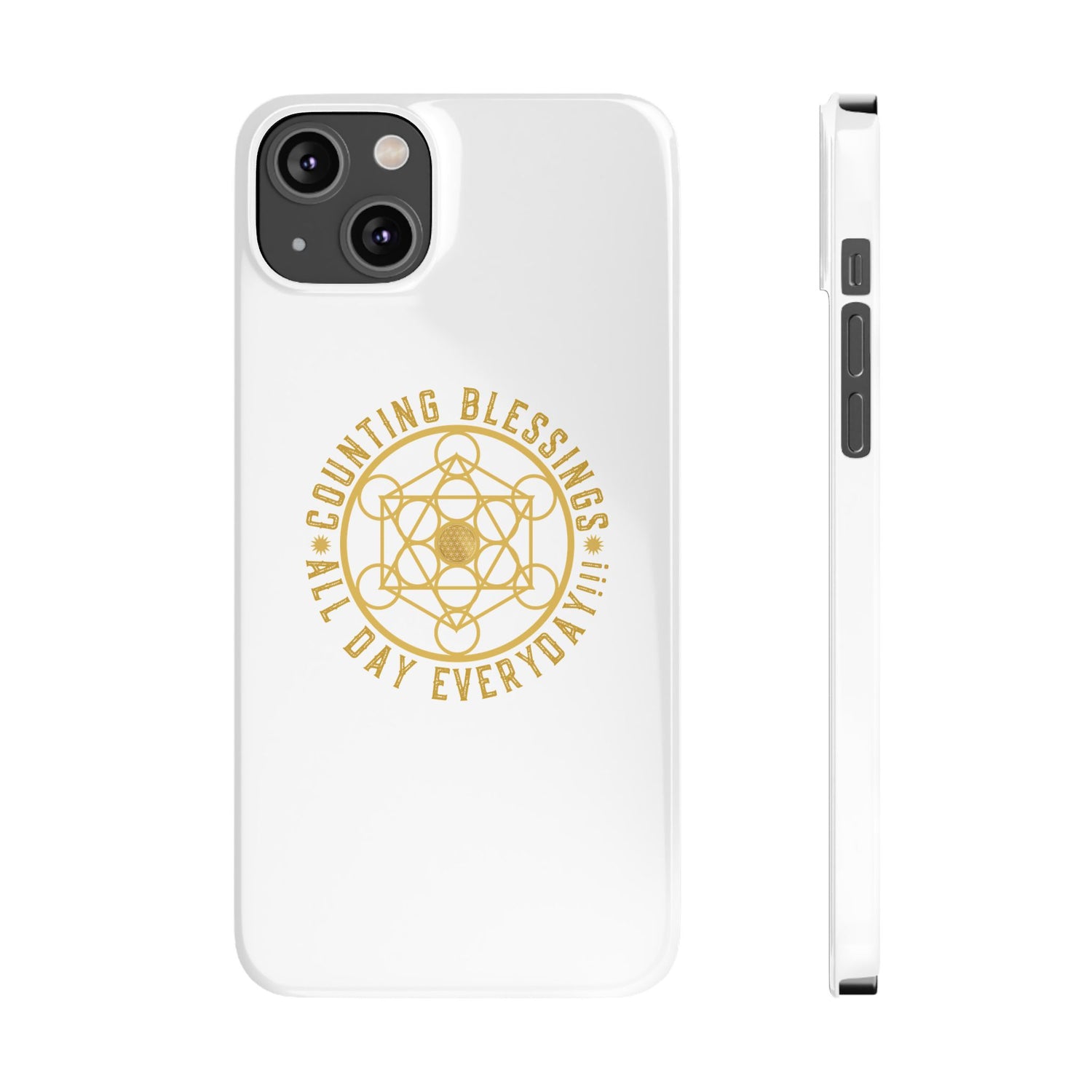 Copy of COUNTING BLESSINGS ALL DAY EVERYDAY!!! - Slim Phone Cases, Case-Mate - YELLOW