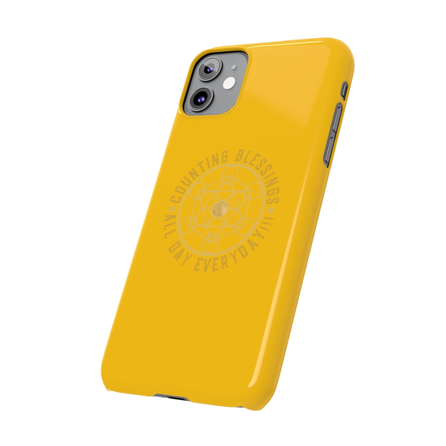COUNTING BLESSINGS ALL DAY EVERYDAY!!! - Slim Phone Cases, Case-Mate - YELLOW