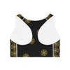 BLESSED - Pattern Design - Sports Bra (AOP) - BLACK