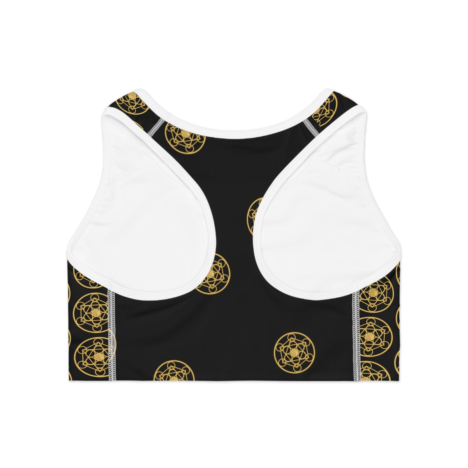 BLESSED - Pattern Design - Sports Bra (AOP) - BLACK