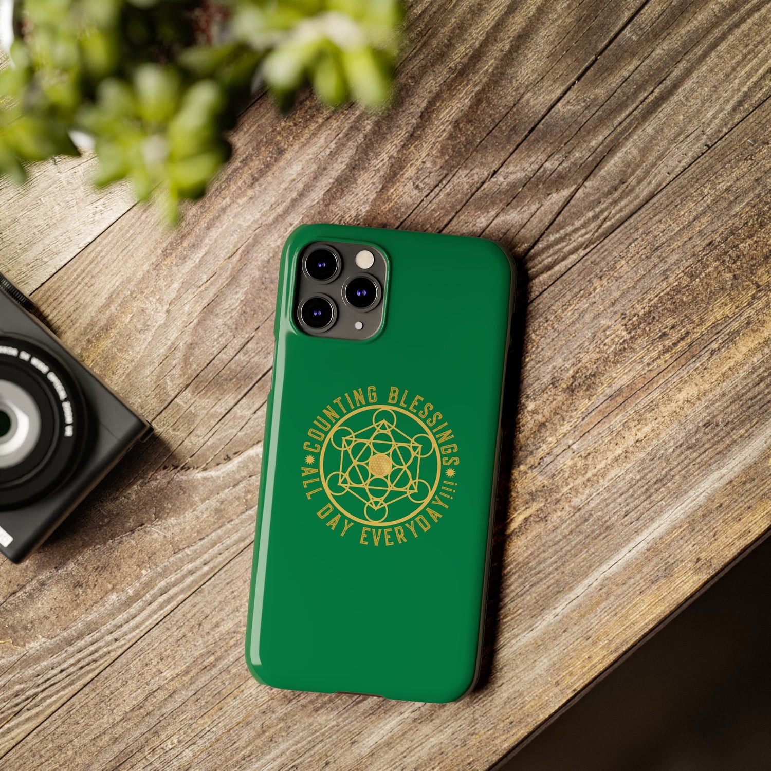 COUNTING BLESSINGS ALL DAY EVERYDAY!!! - Slim Phone Cases, Case-Mate - GREEN