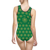 BLESSED - Women's Classic One-Piece Swimsuit (AOP) - GREEN