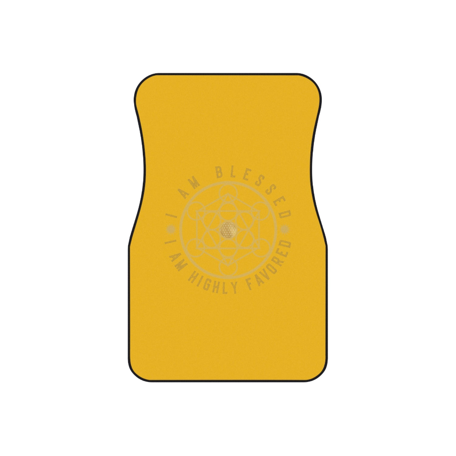 I AM BLESSED I AM HIGHLY FAVORED - Car Mats (Set of 4) - Yellow