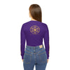 GRATITUDE IS KEY!!! Women's Long Sleeve V-neck Shirt (AOP) - PURPLE