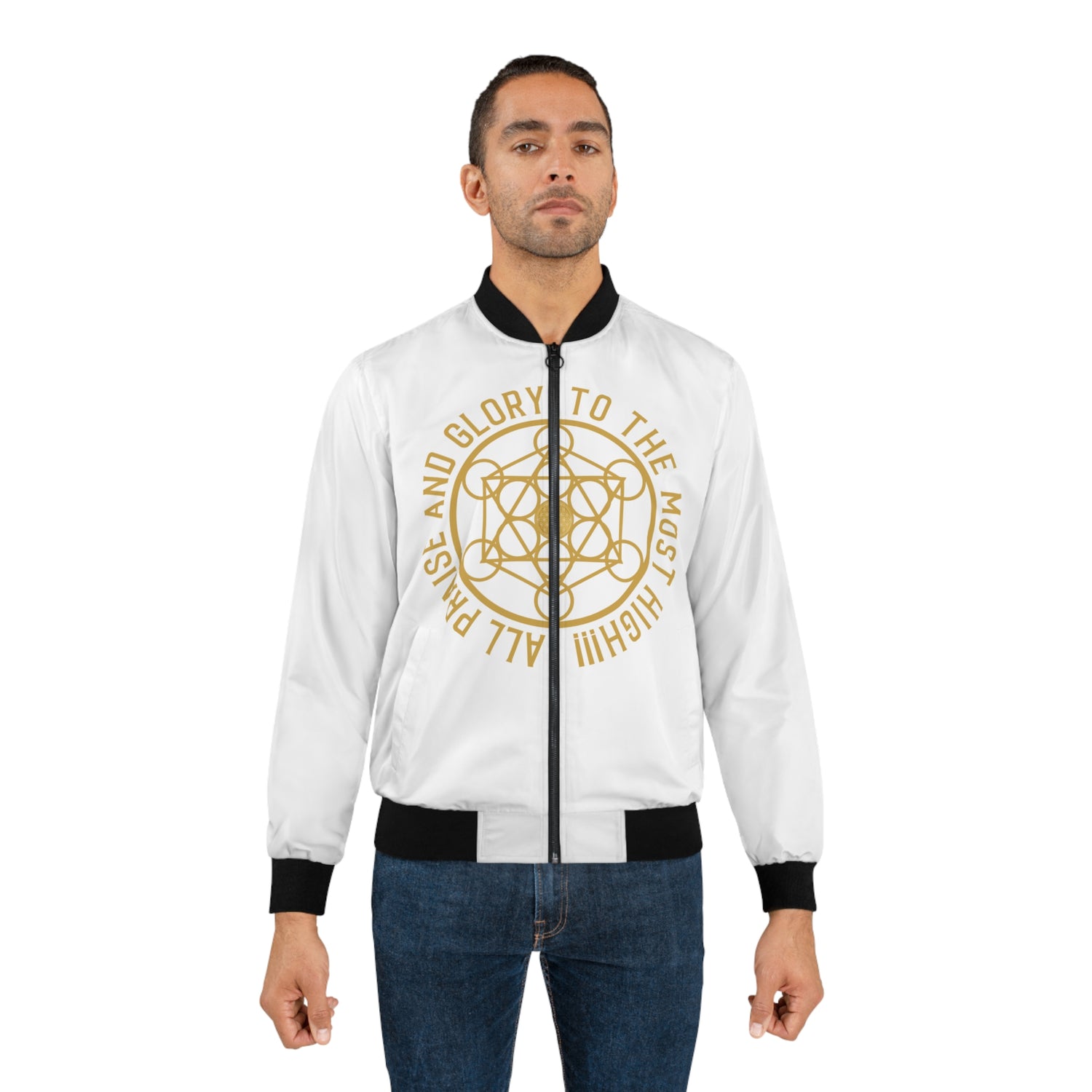 ALL PRAISE AND GLORY TO THE MOST HIGH !!!- Men's Bomber Jacket (AOP) -
