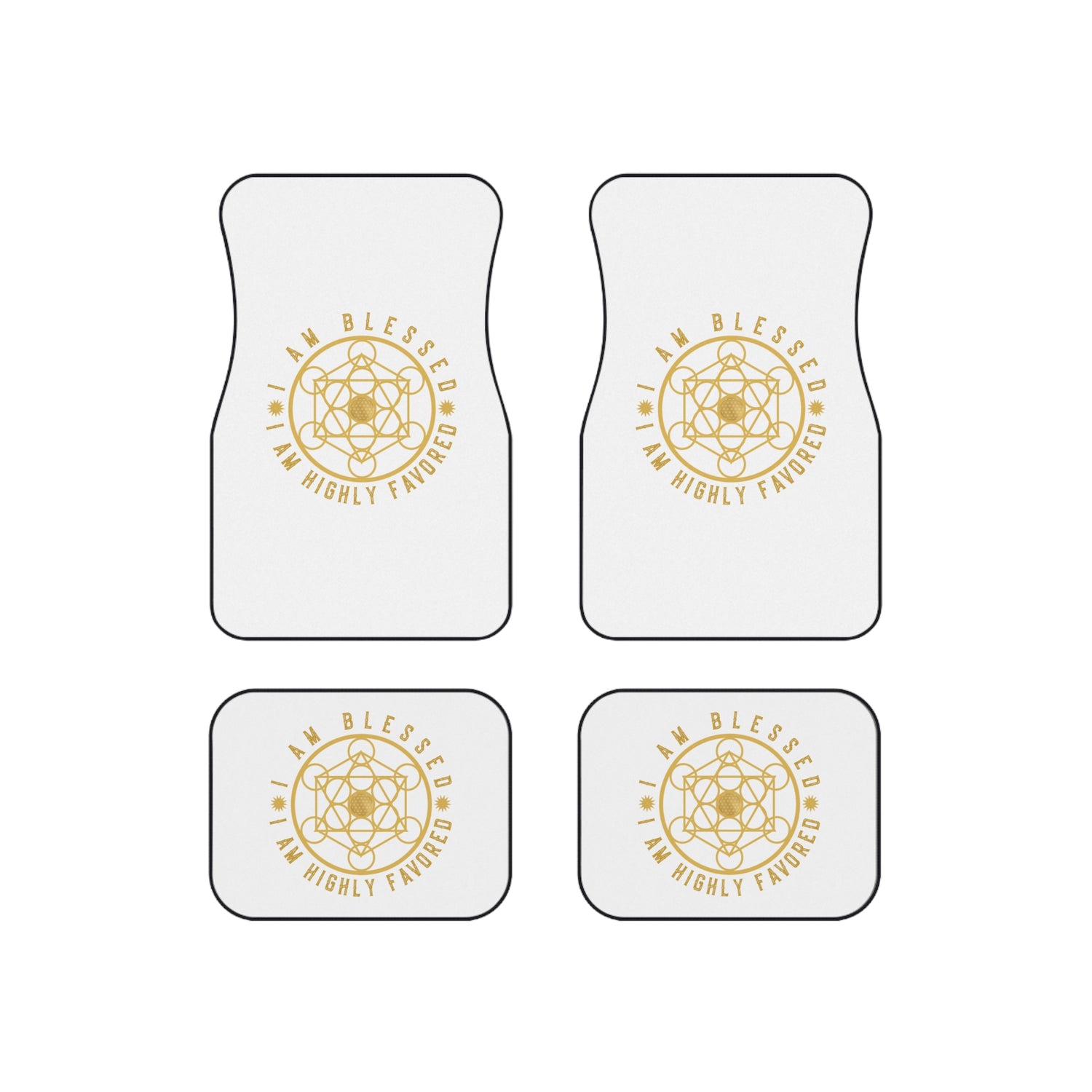 I AM BLESSED I AM HIGHLY FAVORED - Car Mats (Set of 4)