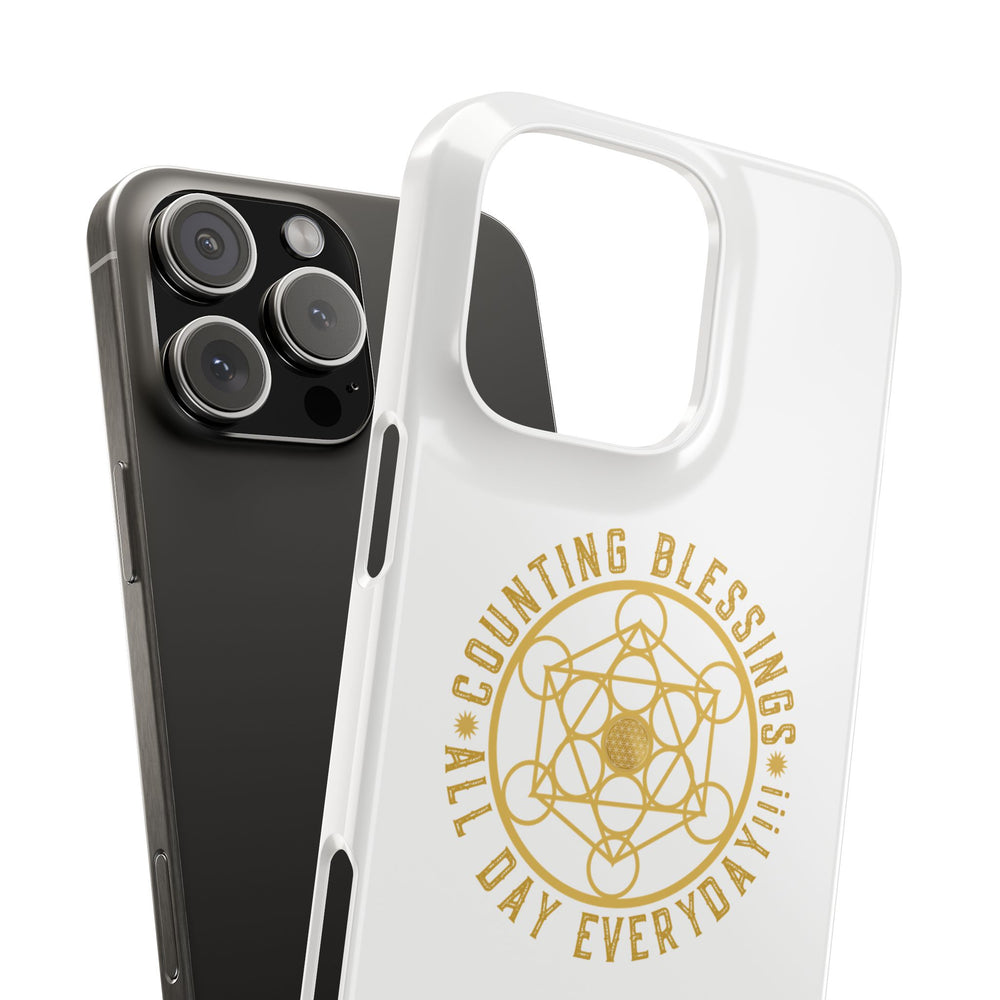 Copy of COUNTING BLESSINGS ALL DAY EVERYDAY!!! - Slim Phone Cases, Case-Mate - YELLOW
