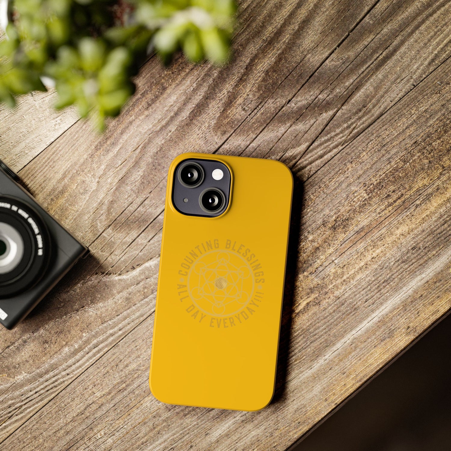 COUNTING BLESSINGS ALL DAY EVERYDAY!!! - Slim Phone Cases, Case-Mate - YELLOW