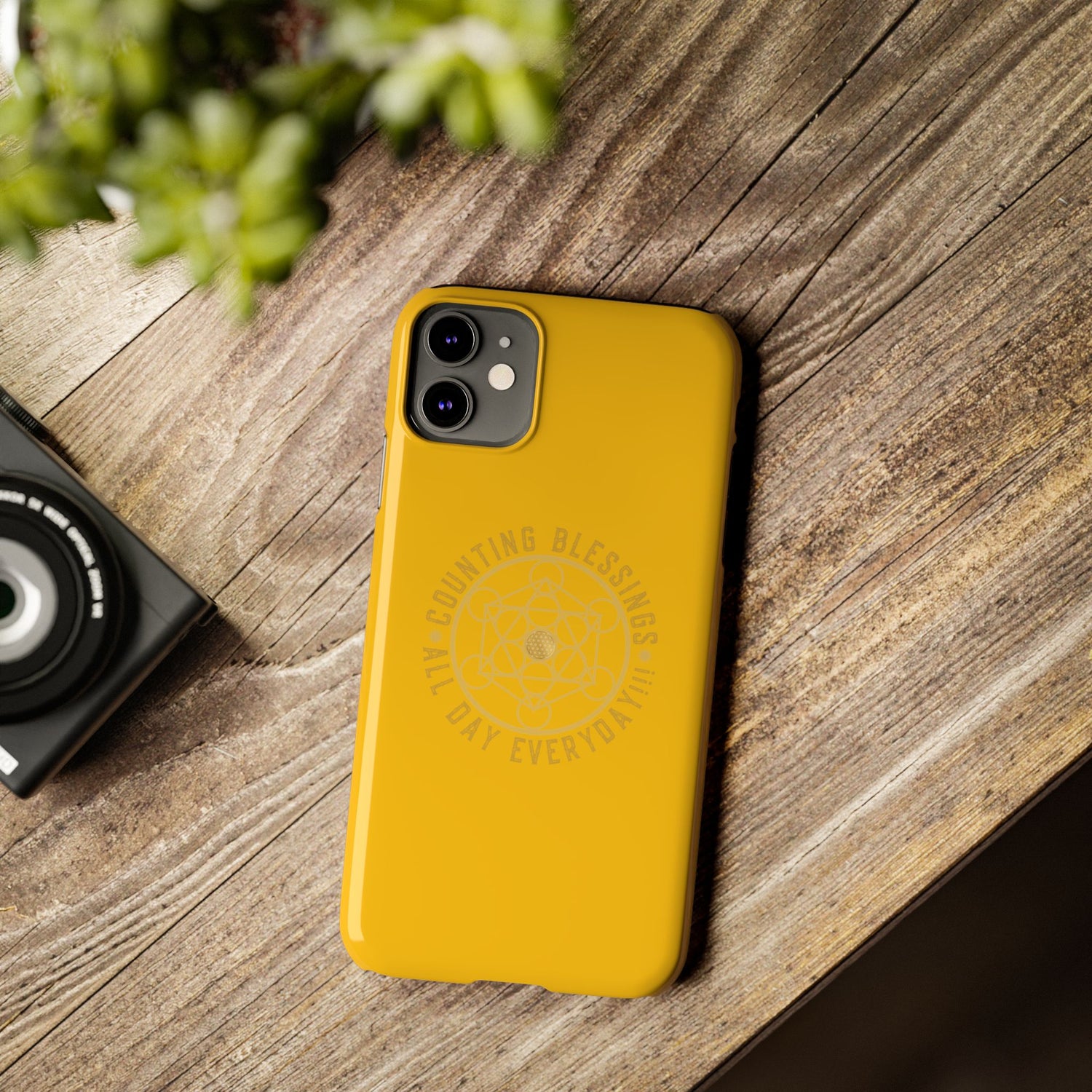 COUNTING BLESSINGS ALL DAY EVERYDAY!!! - Slim Phone Cases, Case-Mate - YELLOW