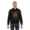 COUNTING BLESSINGS ALL DAY EVERYDAY - Men's Bomber Jacket (AOP) - BLACK