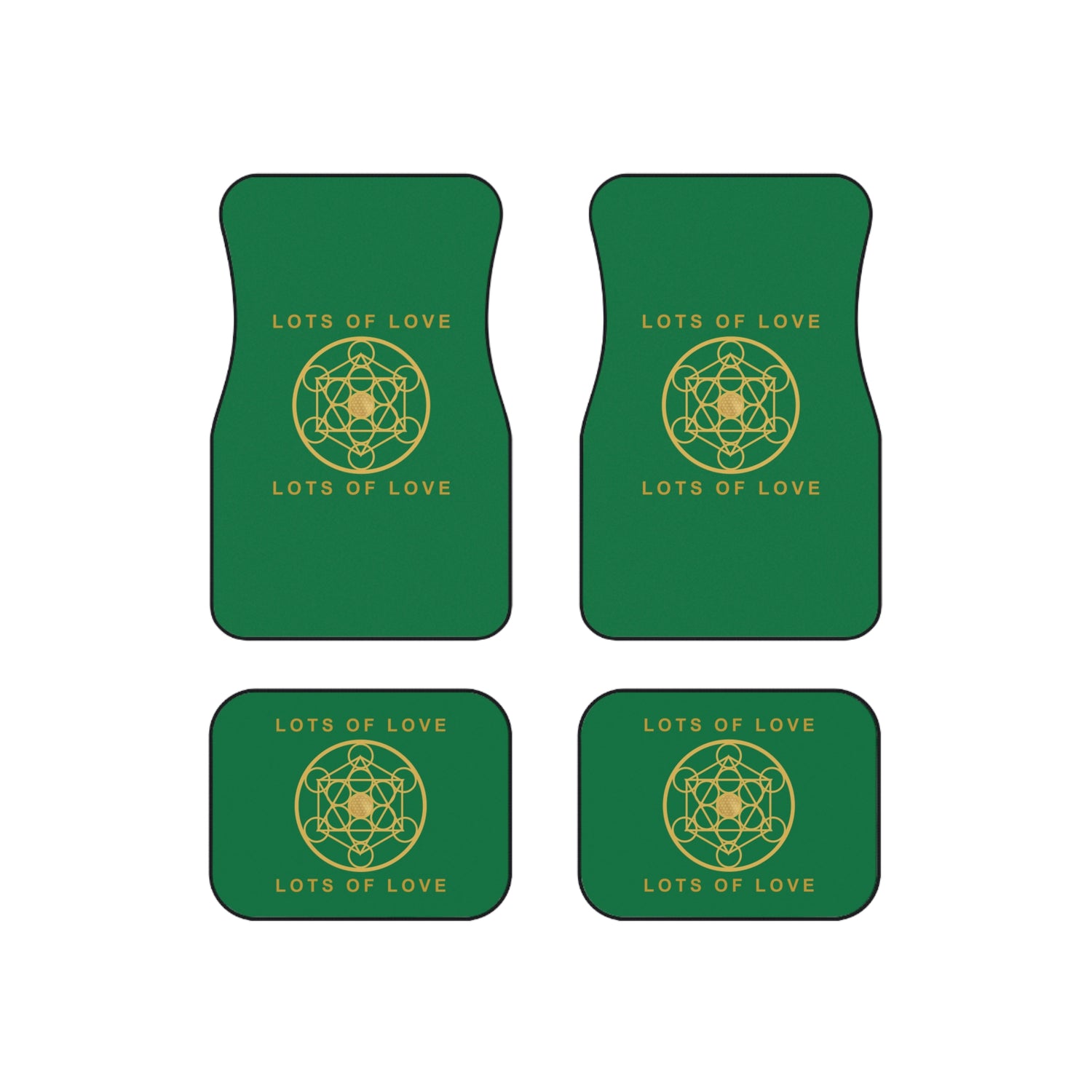 LOTS OF LOVE - Car Mats (Set of 4) - Green