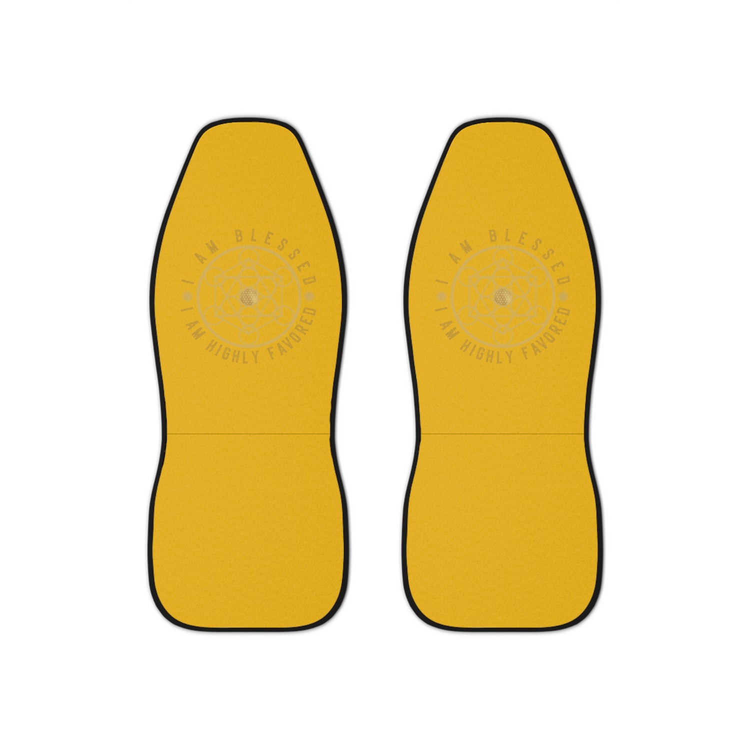 I AM BLESSED I AM HIGHLY FAVORED - Car Seat Covers - Yellow