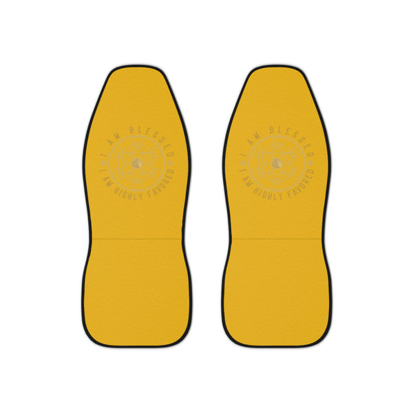 I AM BLESSED I AM HIGHLY FAVORED - Car Seat Covers - Yellow