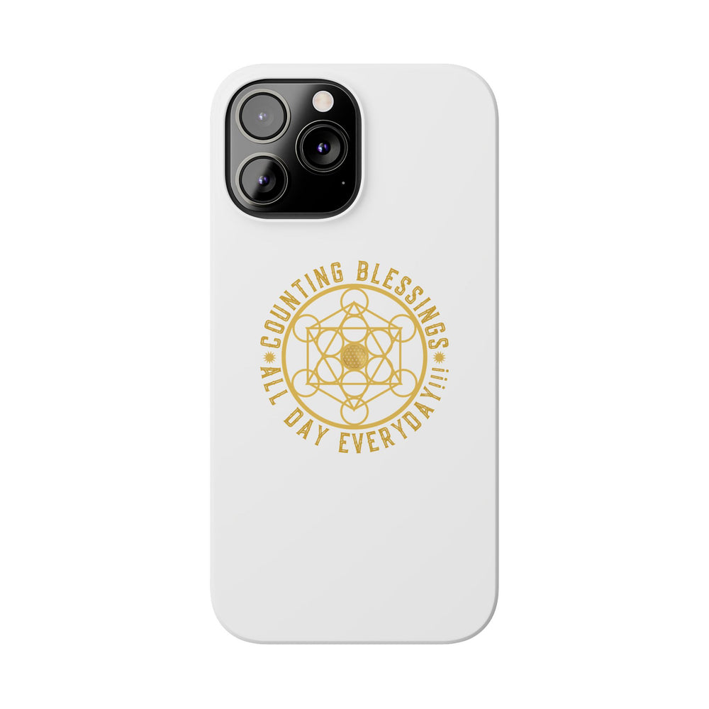 Copy of COUNTING BLESSINGS ALL DAY EVERYDAY!!! - Slim Phone Cases, Case-Mate - YELLOW