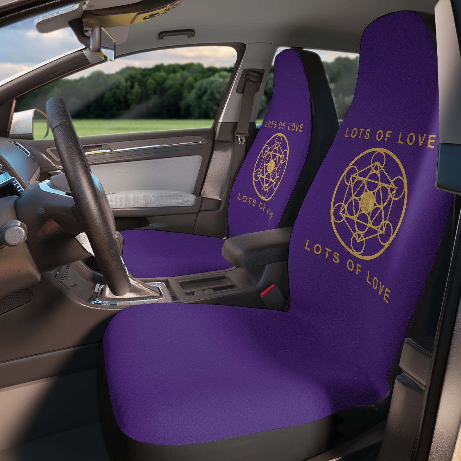 LOTS OF LOVE - Car Seat Covers - Purple