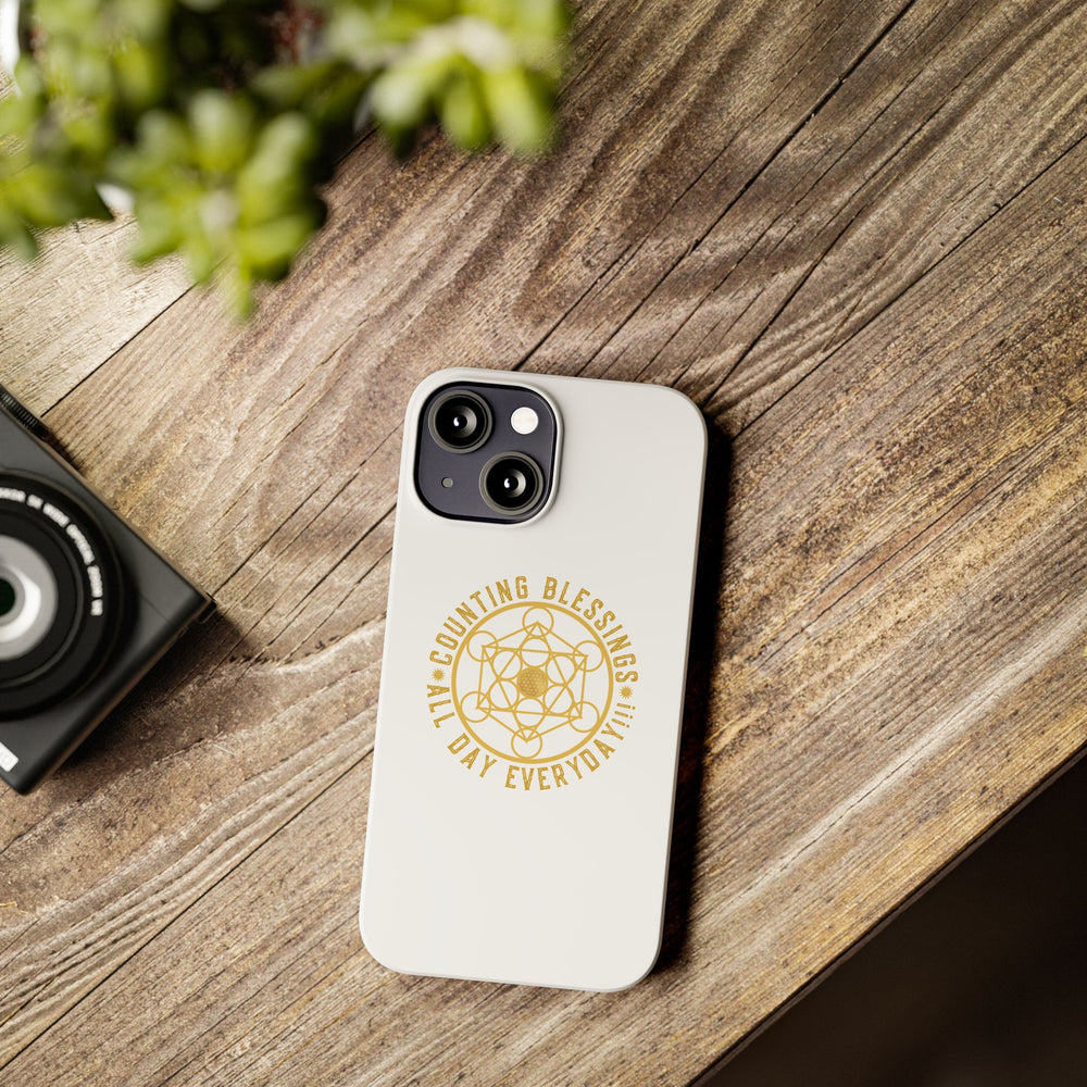 Copy of COUNTING BLESSINGS ALL DAY EVERYDAY!!! - Slim Phone Cases, Case-Mate - YELLOW