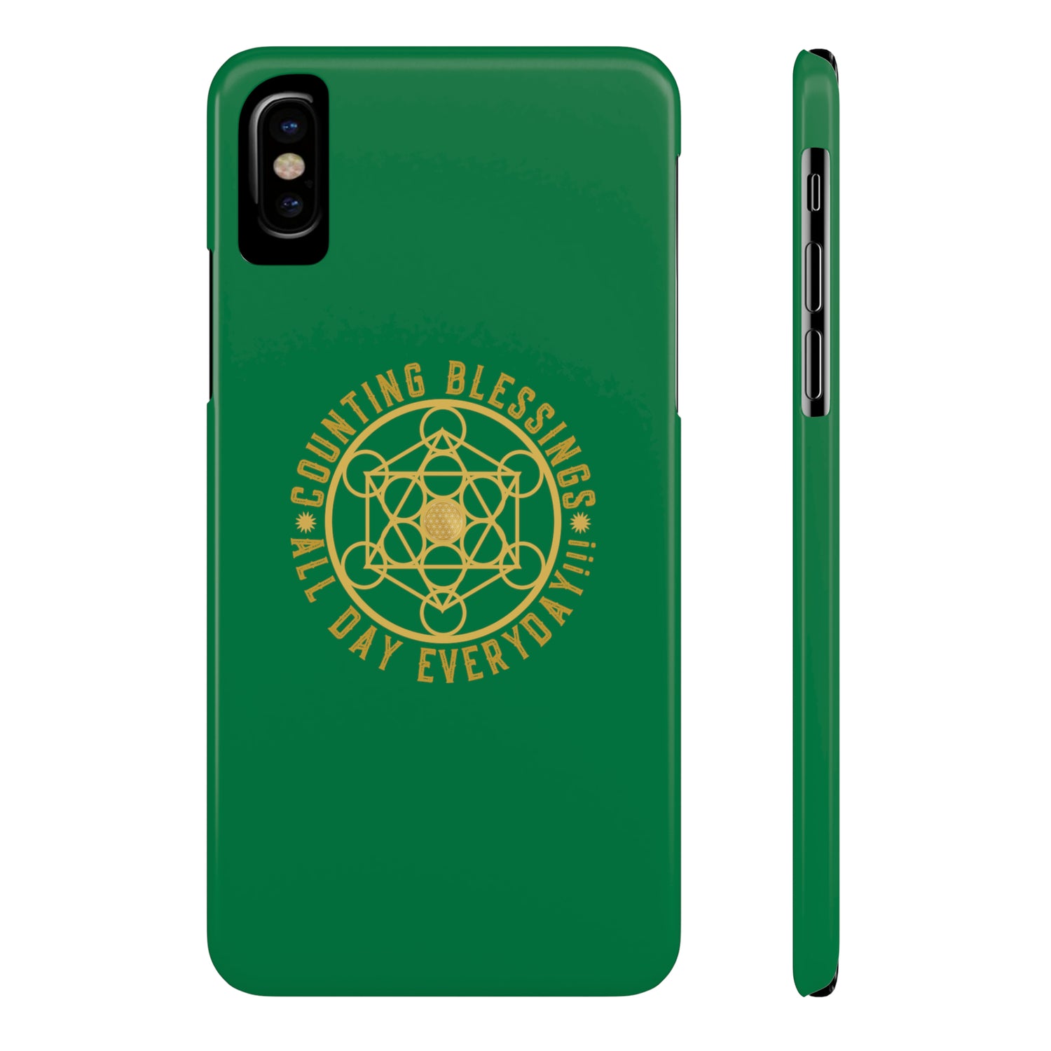 COUNTING BLESSINGS ALL DAY EVERYDAY!!! - Slim Phone Cases, Case-Mate - Green