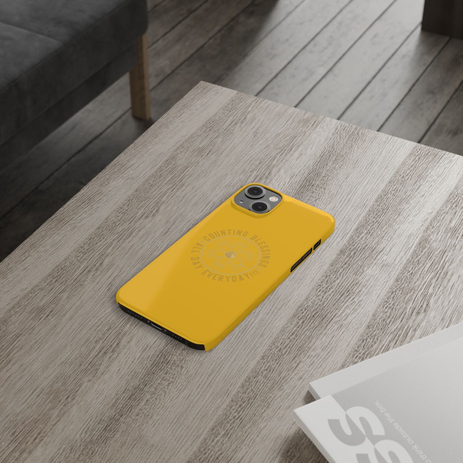 COUNTING BLESSINGS ALL DAY EVERYDAY!!! - Slim Phone Cases, Case-Mate - YELLOW