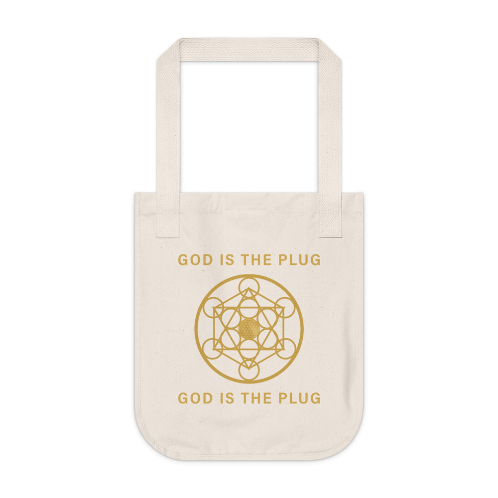 GOD IS THE PLUG - Organic Canvas Tote Bag