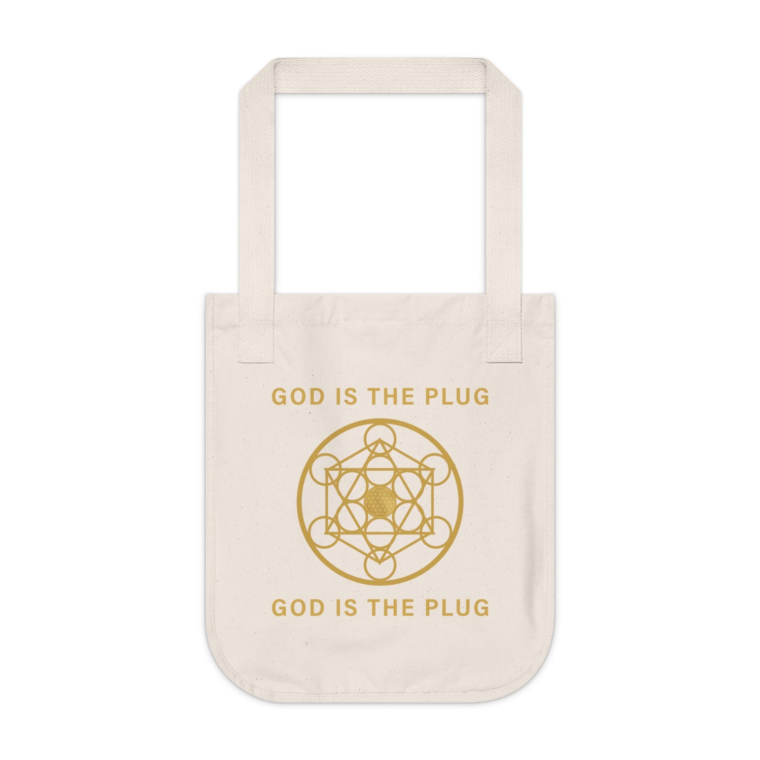 GOD IS THE PLUG - Organic Canvas Tote Bag