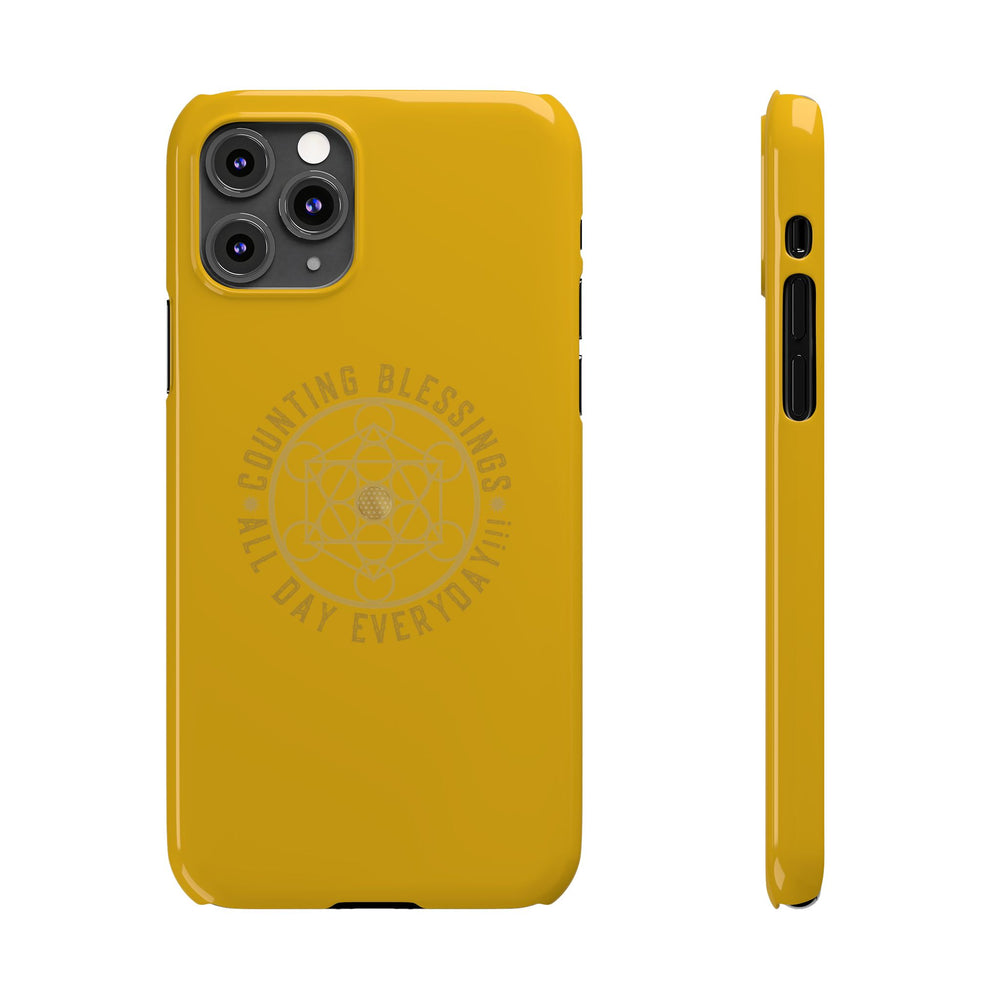 COUNTING BLESSINGS ALL DAY EVERYDAY!!! - Slim Phone Cases, Case-Mate - YELLOW