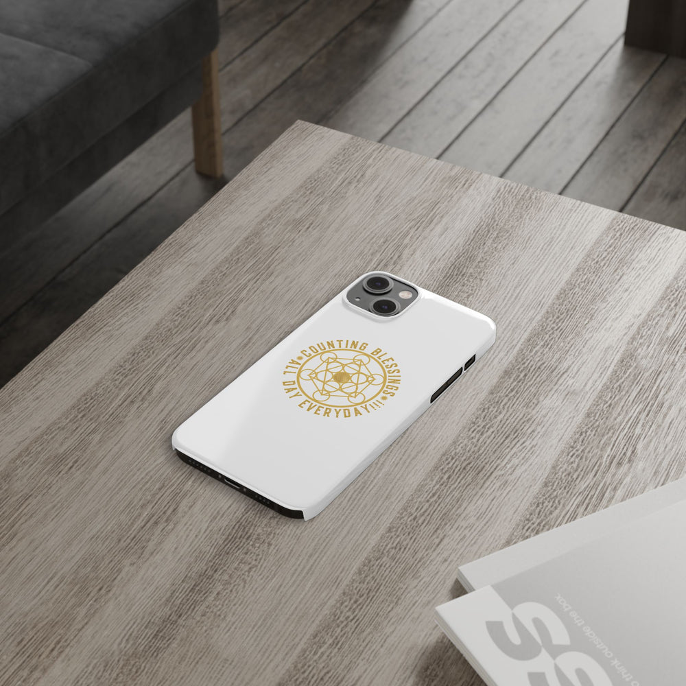 Copy of COUNTING BLESSINGS ALL DAY EVERYDAY!!! - Slim Phone Cases, Case-Mate - YELLOW
