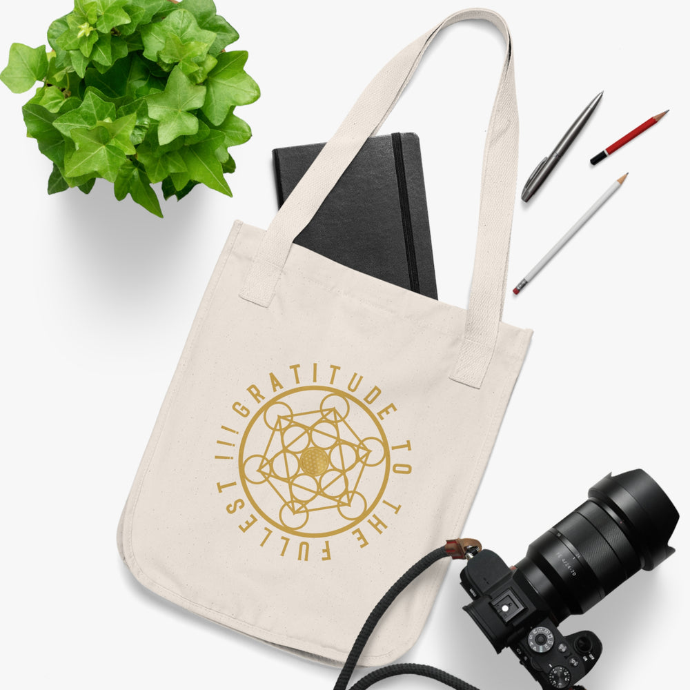 GRATITUDE TO THE FULLEST - Organic Canvas Tote Bag