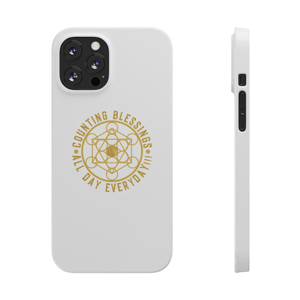 Copy of COUNTING BLESSINGS ALL DAY EVERYDAY!!! - Slim Phone Cases, Case-Mate - YELLOW
