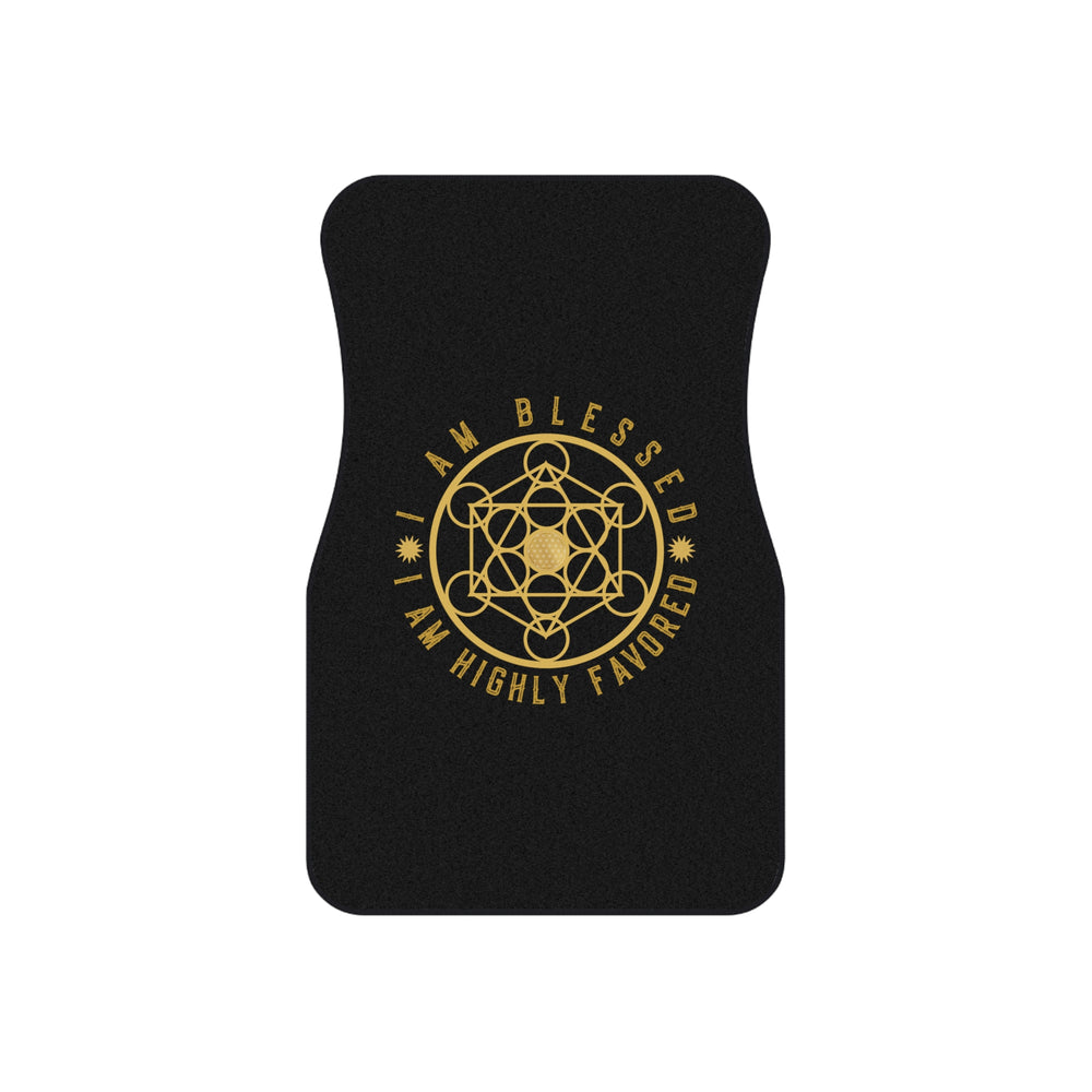 I AM BLESSED I AM HIGHLY FAVORED - Car Mats (Set of 4) - Black
