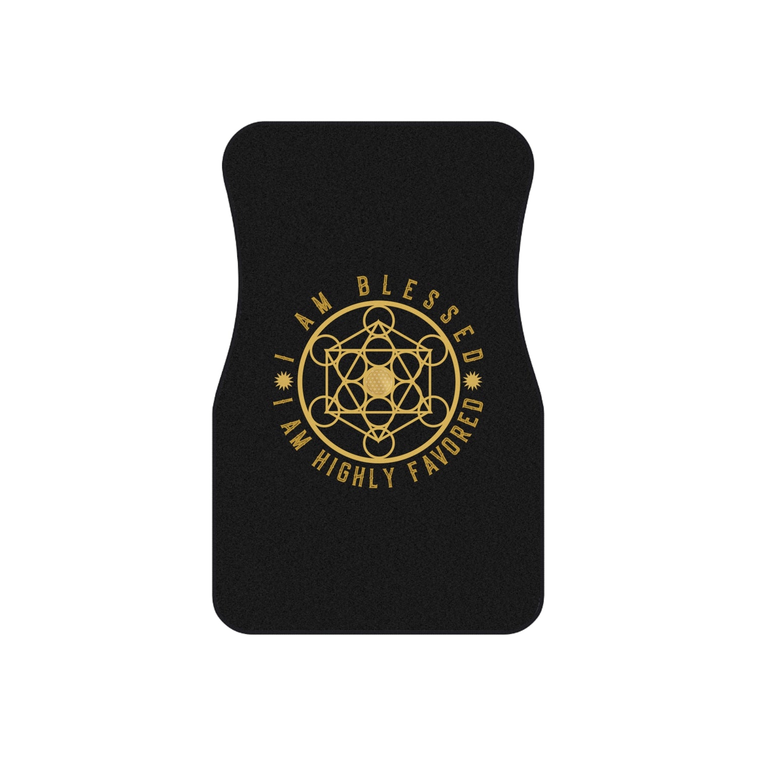 I AM BLESSED I AM HIGHLY FAVORED - Car Mats (Set of 4) - Black