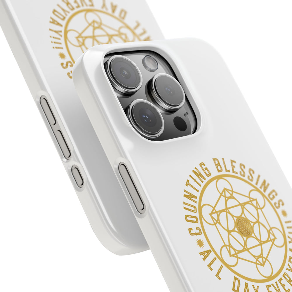 Copy of COUNTING BLESSINGS ALL DAY EVERYDAY!!! - Slim Phone Cases, Case-Mate - YELLOW