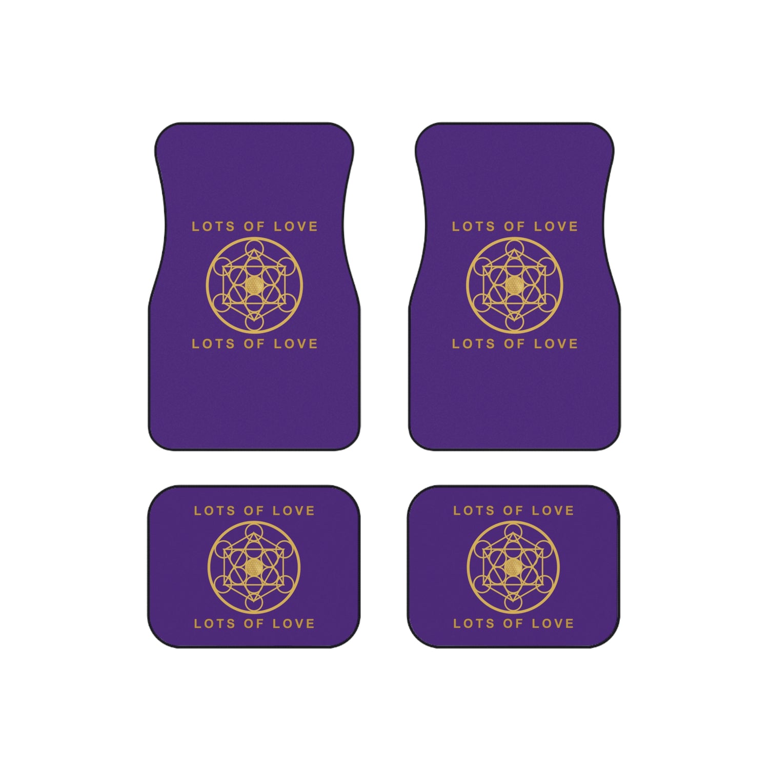 LOTS OF LOVE - Car Mats (Set of 4) - Purple