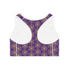 BLESSED - Boxed Design - Sports Bra (AOP) - PURPLE