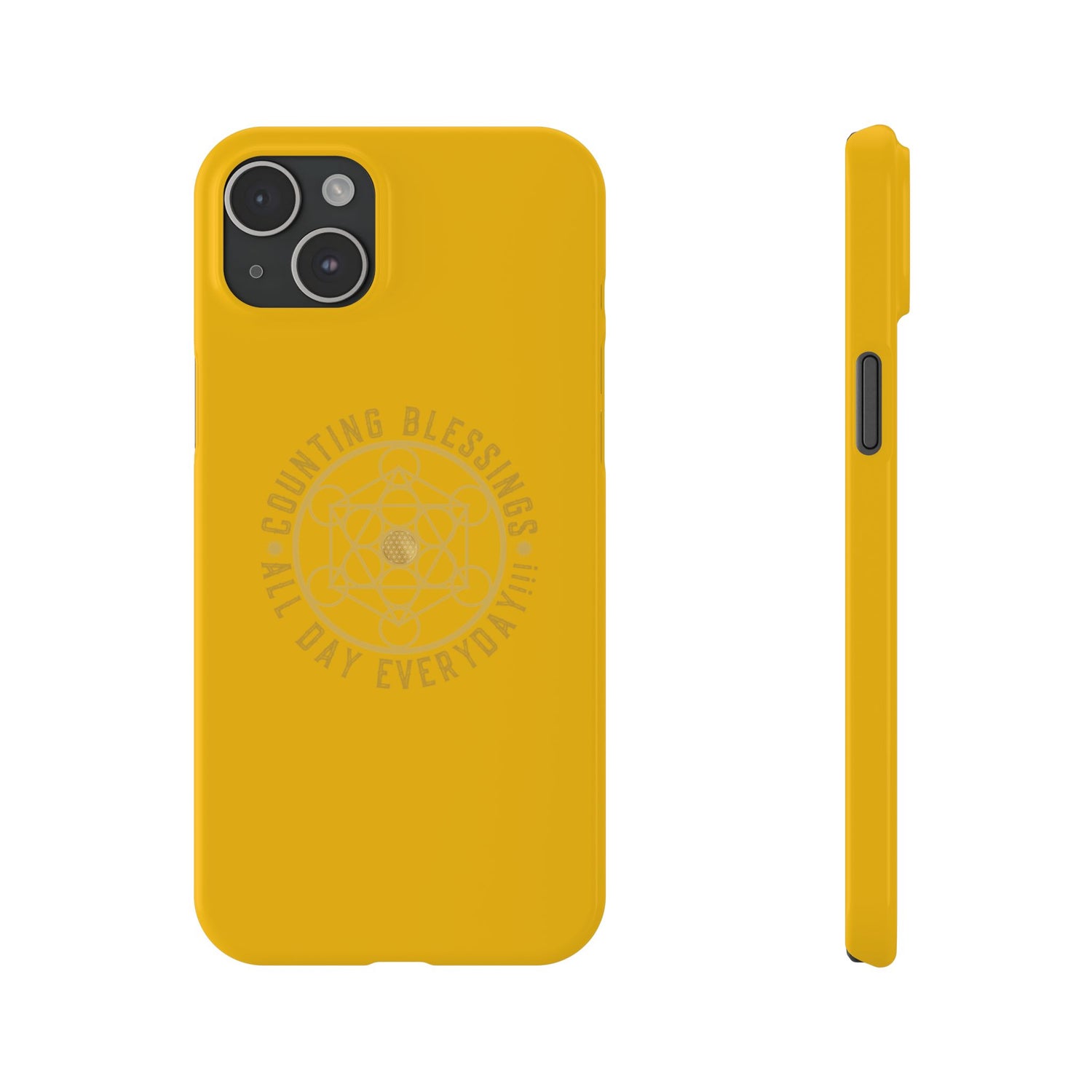 COUNTING BLESSINGS ALL DAY EVERYDAY!!! - Slim Phone Cases, Case-Mate - YELLOW