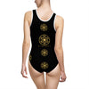 GRATITUDE IS KEY!!! - Women's Classic One-Piece Swimsuit (AOP) - BLACK