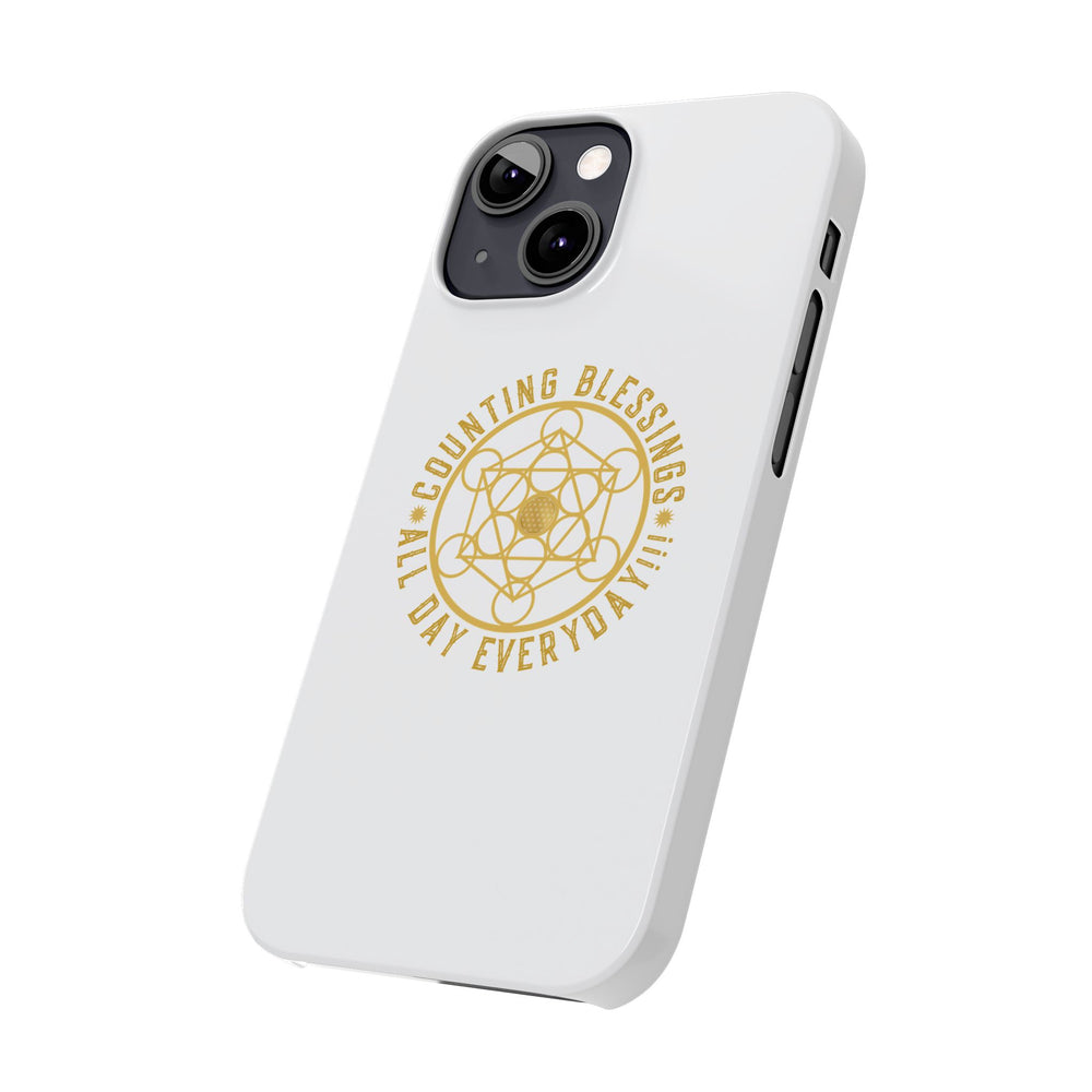 Copy of COUNTING BLESSINGS ALL DAY EVERYDAY!!! - Slim Phone Cases, Case-Mate - YELLOW
