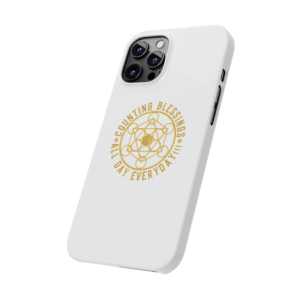 Copy of COUNTING BLESSINGS ALL DAY EVERYDAY!!! - Slim Phone Cases, Case-Mate - YELLOW