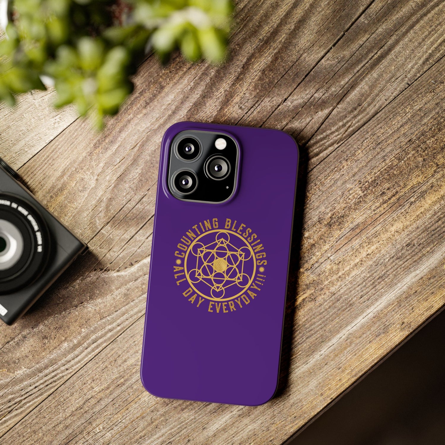 COUNTING BLESSINGS ALL DAY EVERYDAY!!! - Slim Phone Cases, Case-Mate - PURPLE