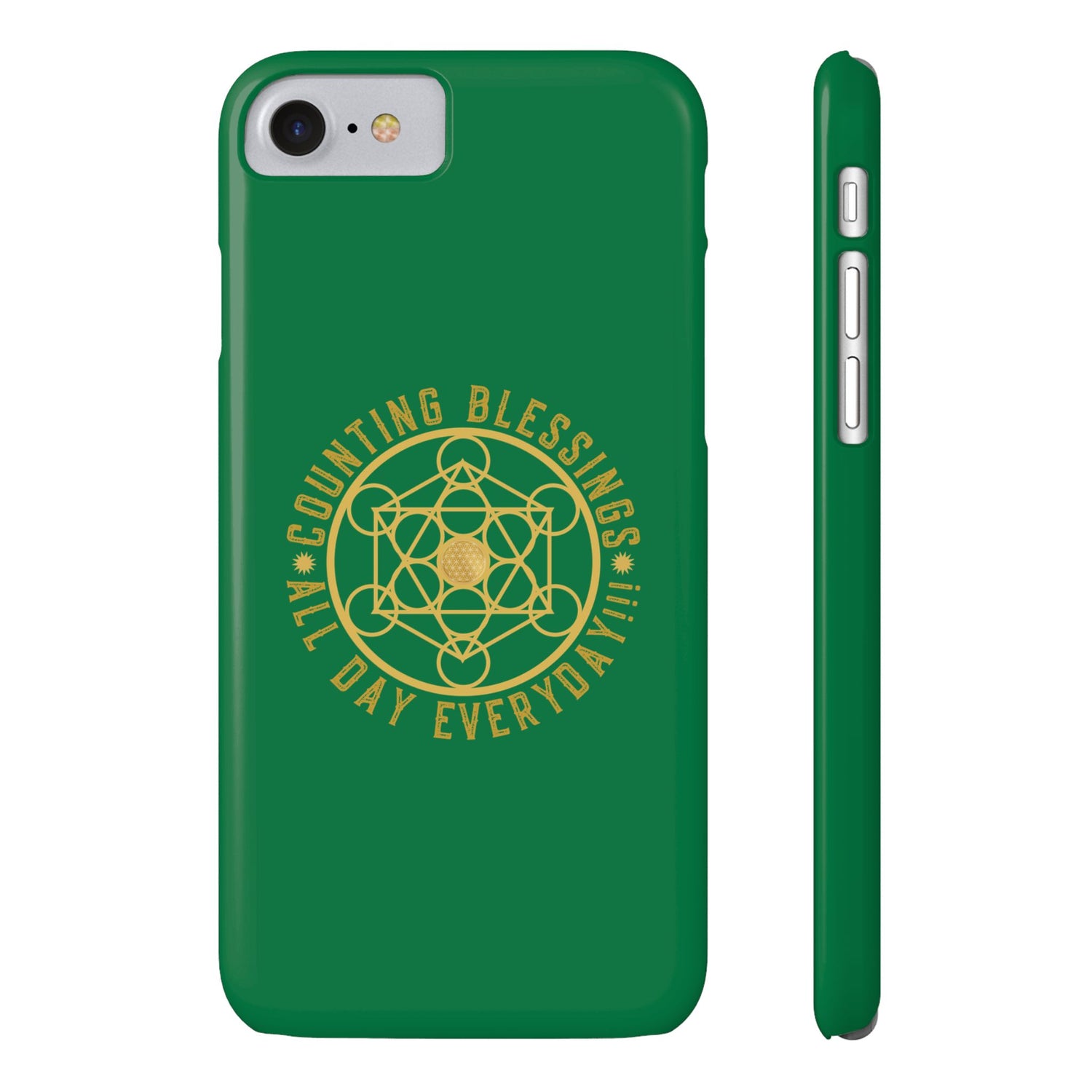 COUNTING BLESSINGS ALL DAY EVERYDAY!!! - Slim Phone Cases, Case-Mate - GREEN
